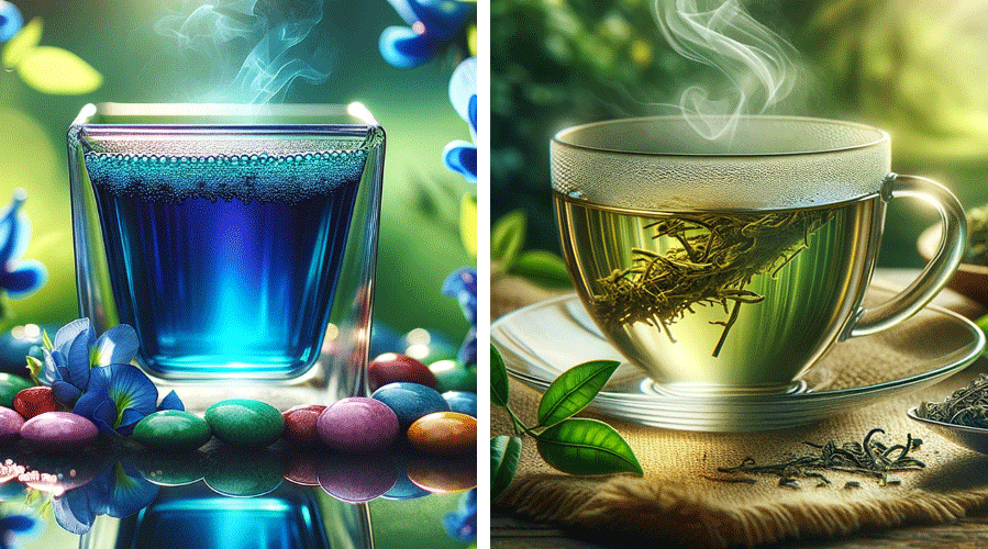 Green Tea Vs Blue Pea Tea  – Vannh