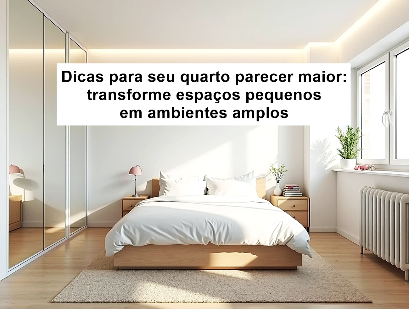 Dicas para seu quarto parecer maior: transforme espaços pequenos em ambientes amplos - Decoração para Casa