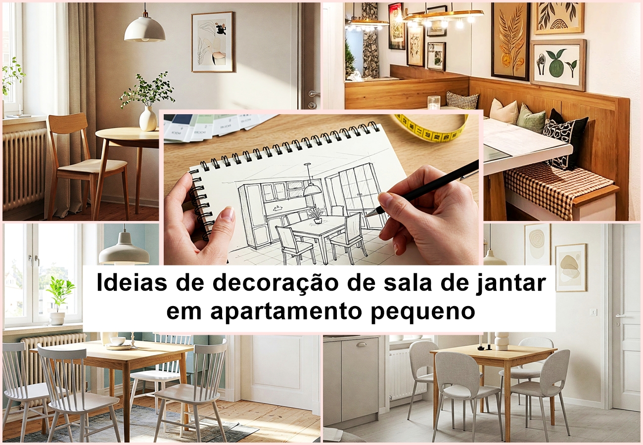 10 ideias de decoração de sala de jantar em apartamento pequeno - Decoração para Casa