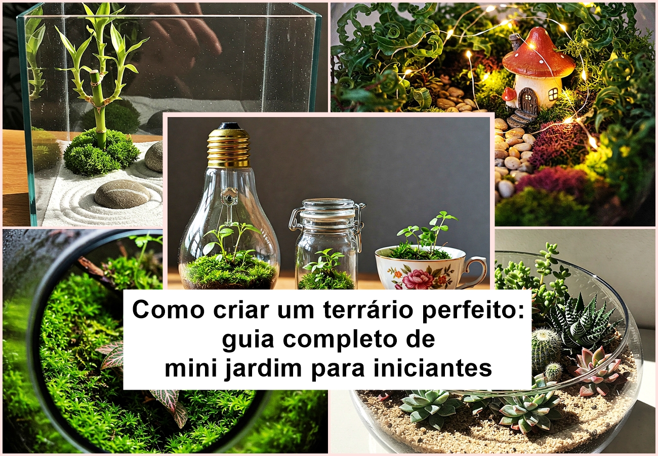 Como criar um terrário perfeito: guia completo de mini jardim para iniciantes - Decoração para Casa