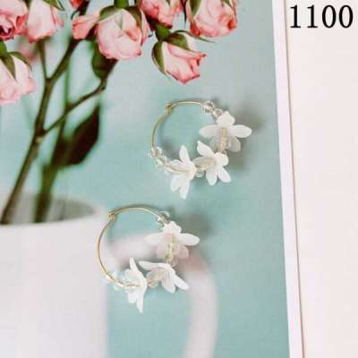 Flower Small Hoop Earrings Profile Picture