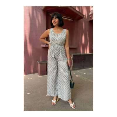 Zahra Hand Block Printed Yellow Palash Jumpsuit Profile Picture