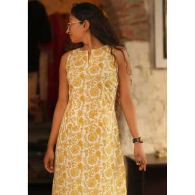 Myra Dahlia Yellow Sheath Dress Profile Picture